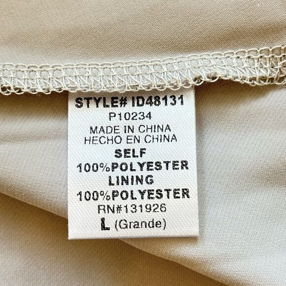 NWT Celadon Puff Sleeve Baby Doll Dress Metallic Gold Women Off Shoulder Size L - Picture 13 of 13